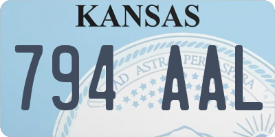 KS license plate 794AAL