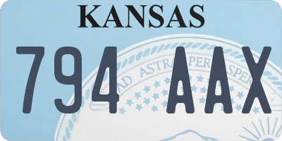 KS license plate 794AAX