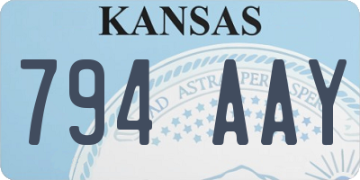 KS license plate 794AAY