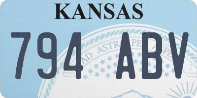 KS license plate 794ABV