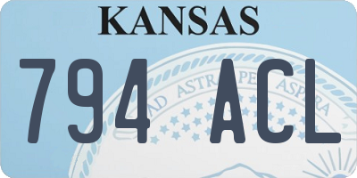 KS license plate 794ACL