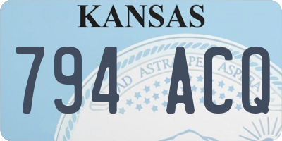 KS license plate 794ACQ