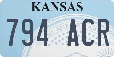 KS license plate 794ACR