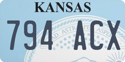 KS license plate 794ACX