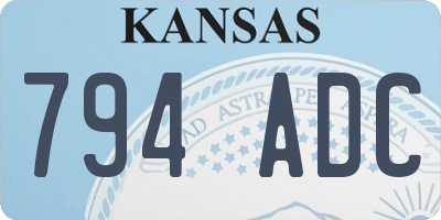 KS license plate 794ADC