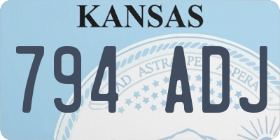 KS license plate 794ADJ