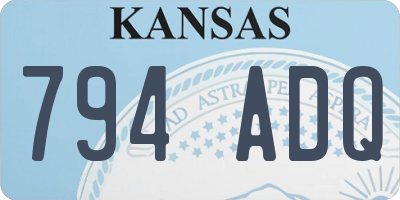 KS license plate 794ADQ