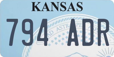 KS license plate 794ADR
