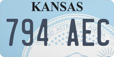 KS license plate 794AEC