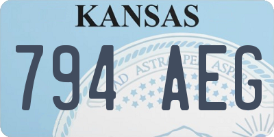 KS license plate 794AEG