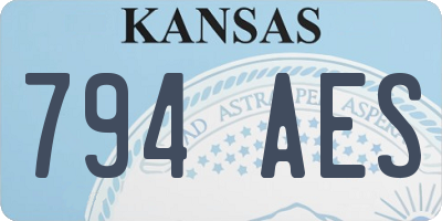 KS license plate 794AES