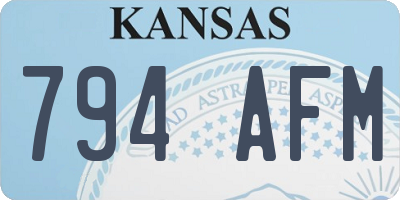 KS license plate 794AFM