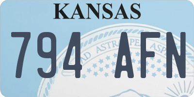 KS license plate 794AFN
