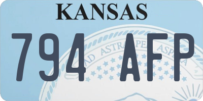 KS license plate 794AFP