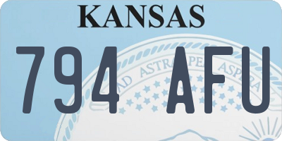 KS license plate 794AFU