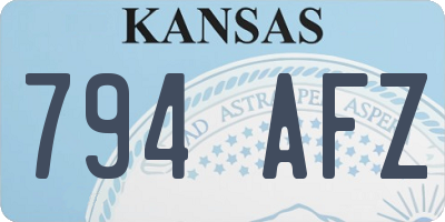 KS license plate 794AFZ