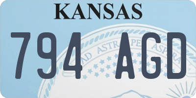 KS license plate 794AGD