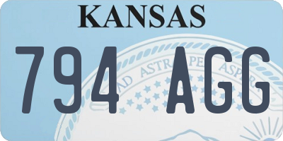 KS license plate 794AGG