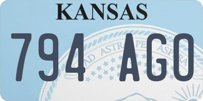KS license plate 794AGO