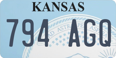 KS license plate 794AGQ