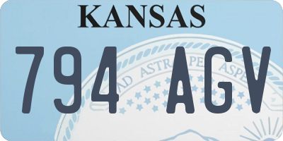 KS license plate 794AGV