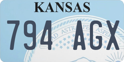 KS license plate 794AGX