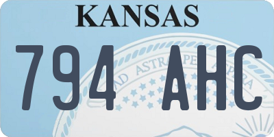 KS license plate 794AHC