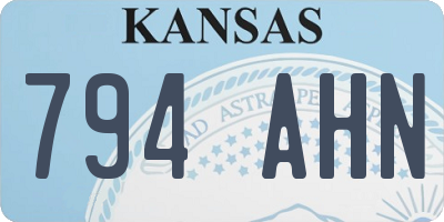 KS license plate 794AHN