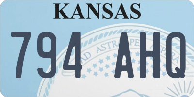 KS license plate 794AHQ