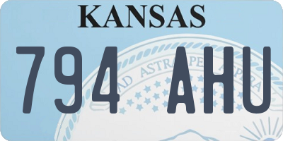 KS license plate 794AHU