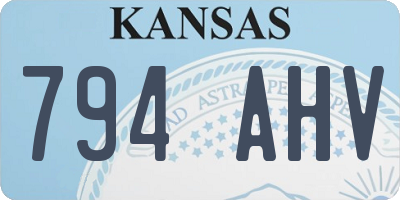KS license plate 794AHV