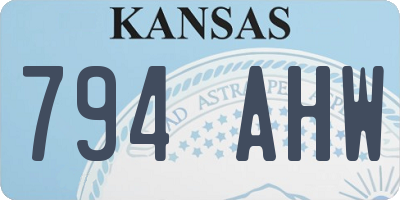 KS license plate 794AHW