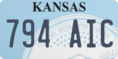 KS license plate 794AIC