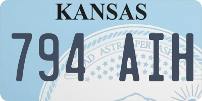 KS license plate 794AIH