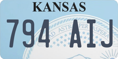 KS license plate 794AIJ