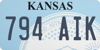 KS license plate 794AIK