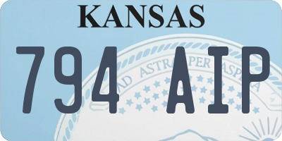 KS license plate 794AIP