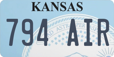 KS license plate 794AIR