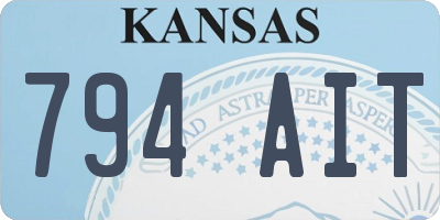 KS license plate 794AIT