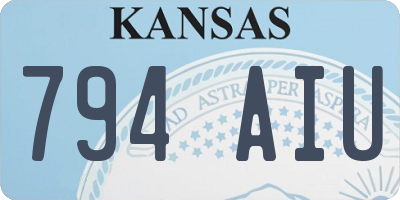 KS license plate 794AIU
