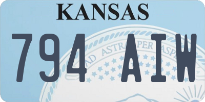 KS license plate 794AIW
