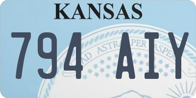 KS license plate 794AIY