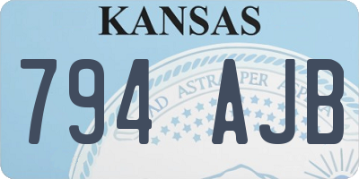 KS license plate 794AJB