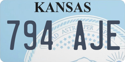 KS license plate 794AJE