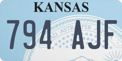 KS license plate 794AJF