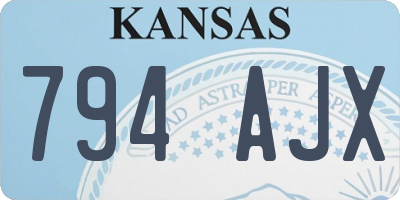 KS license plate 794AJX