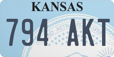 KS license plate 794AKT