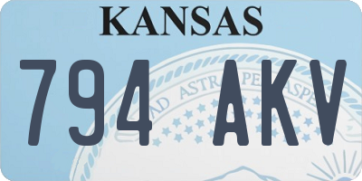 KS license plate 794AKV