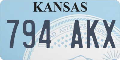 KS license plate 794AKX