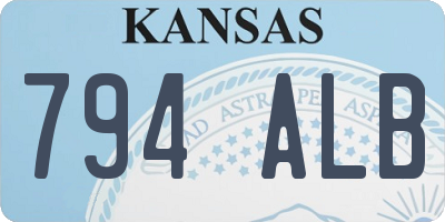 KS license plate 794ALB